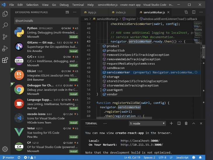 Visual studio code Mac版