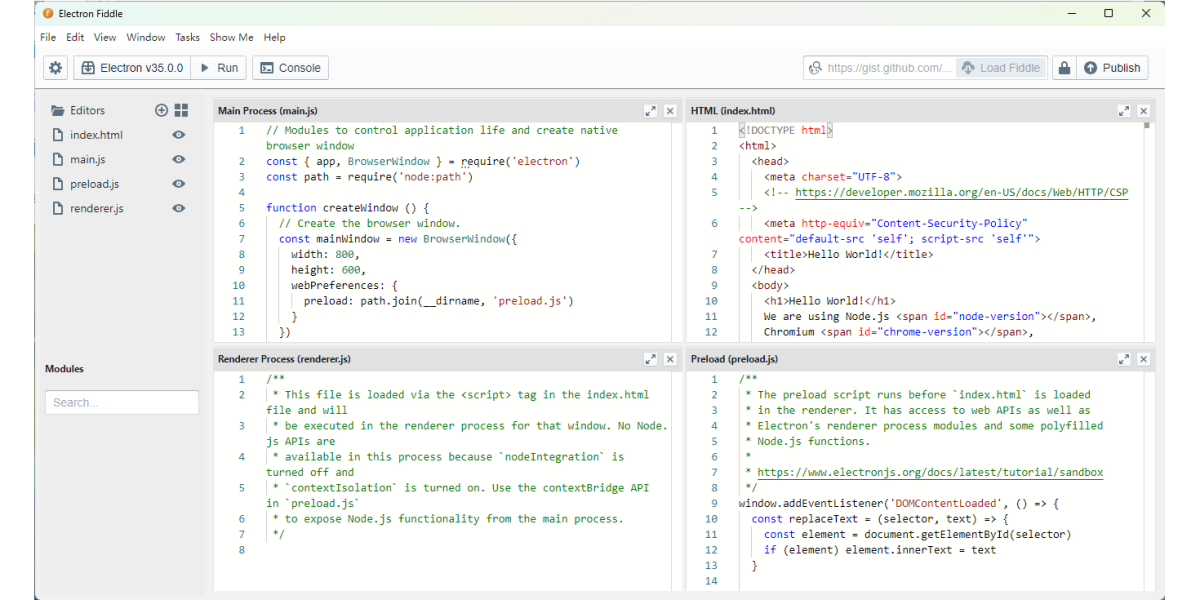 Electron Fiddle